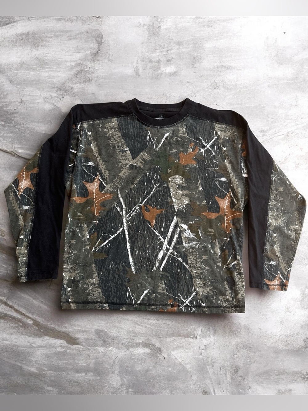 Vintage Canyon Guide Outfitters Camo Long Sleeve Shirt XL 100% Cotton Hunting